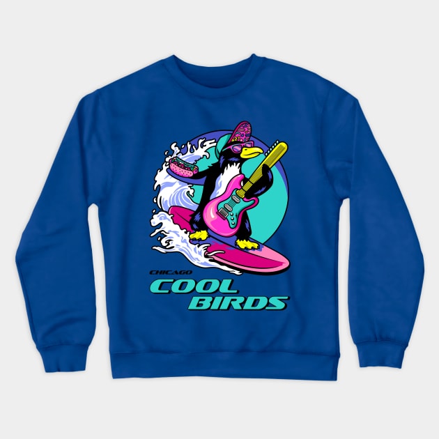 Chicago Cool Birds Crewneck Sweatshirt by Hey Riddle Riddle